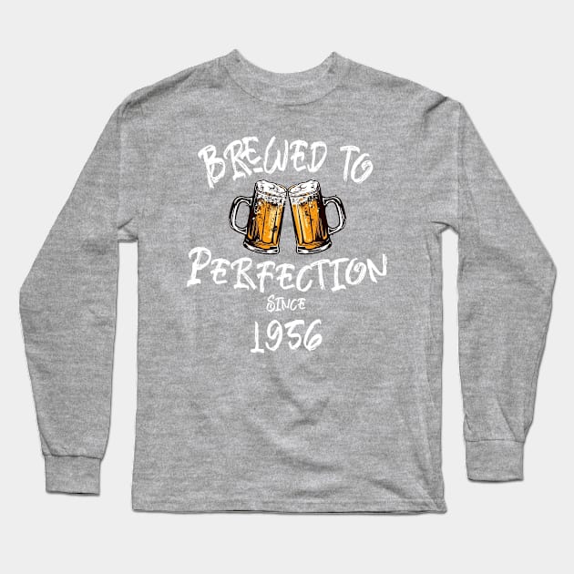 Brewed to Perfection, Personalized Birth Year T-shirt, Birthday Custom Shirt, Birthday Gift, Tee Long Sleeve T-Shirt by Alpha Omega Expression